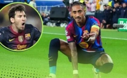 رافينيا بقميص برشلونة خلال موسم 2026-2027 وهو يطارد أرقام ميسي التاريخية