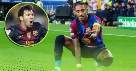 رافينيا بقميص برشلونة خلال موسم 2026-2027 وهو يطارد أرقام ميسي التاريخية
