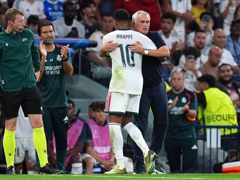 جوزيه مورينيو وكيليان مبابي في أجواء مرتبطة بريال مدريد