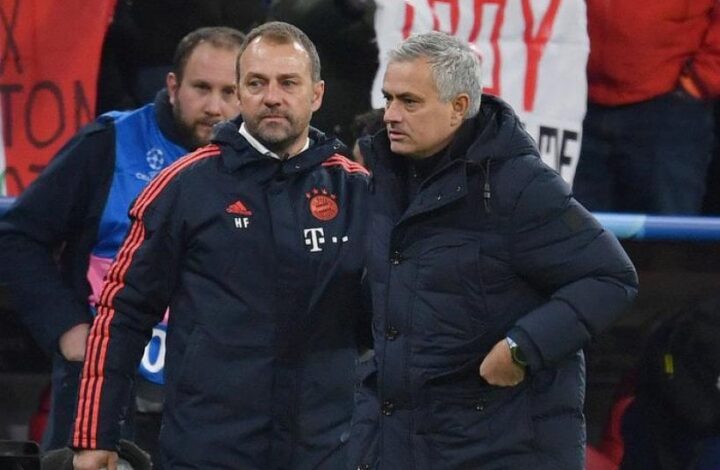 هانز فليك وجوزيه مورينيو قبل الكلاسيكو بين برشلونة وريال مدريد